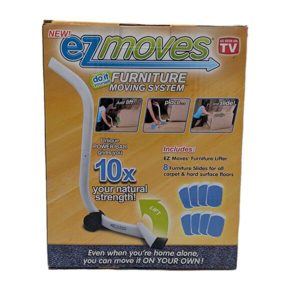 New EZ Moves Furniture Moving System As Seen On TV - Lifter Tool & 4 Slides - Picture 2 of 5
